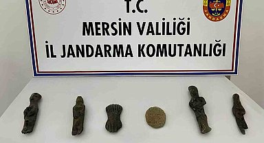 Mersin'de evinde tarihi eser bulunan şüpheli gözaltına alındı