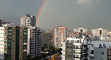 Mersin'de yağmur sonrası gökkuşağı şöleni