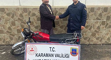 Mersin'den 4 yıl önce çalınan motosiklet Karaman'da bulundu