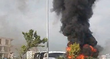 Metro Turizm yolcu otobüsü alev alev yandı