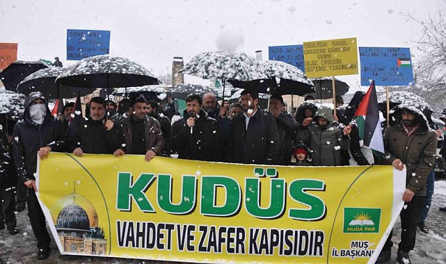 Muş'ta İsrail'e 'Gazze' tepkisi