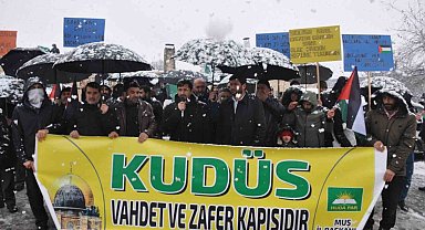 Muş'ta İsrail'e 'Gazze' tepkisi