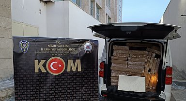 Niğde'de 850 bin adet dolu makaron ele geçirildi