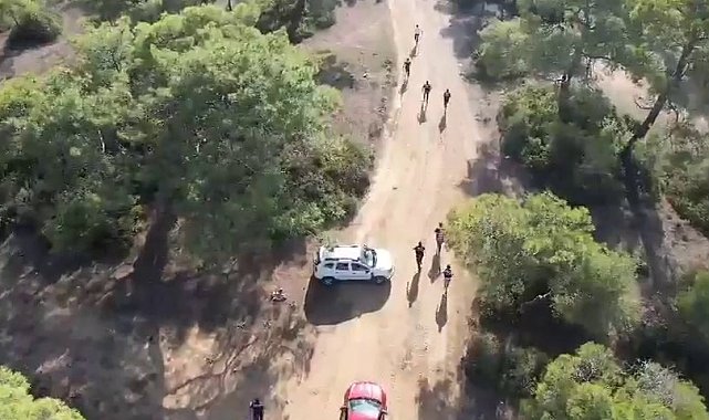 Ormanlık alanda önce drona sonra jandarmaya yakalandı