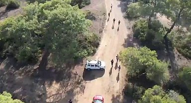 Ormanlık alanda önce drona sonra jandarmaya yakalandı