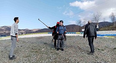 Osmaniye Dumanlı Yaylası, yamaç paraşütçülerinin yeni adresi oldu