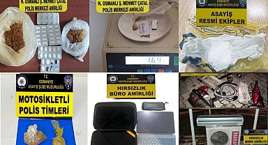 Osmaniye'de asayiş uygulamaları: 21 tutuklama