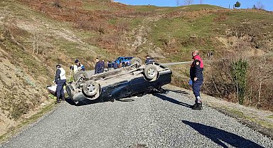 Otomobil takla attı: 1 ölü, 2 yaralı