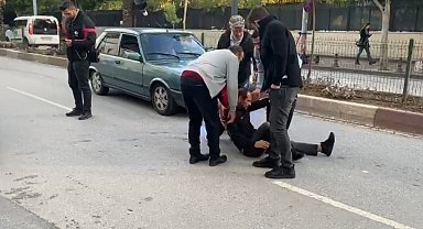 Otomobilin çarptığı bisiklet sürücüsü ölümden döndü