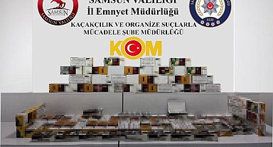 Samsun'da 16 bin 400 adet makaron ele geçirildi
