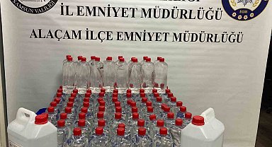 Samsun'da 160 litre etil alkol ele geçirildi