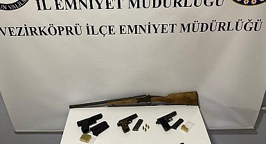 Samsun'da 6 adet tabanca ele geçirildi