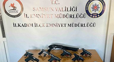 Samsun'da 6 ruhsatsız tabanca ele geçti