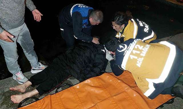 Samsun'da denize atlayan kadını amatör balıkçılar kurtardı