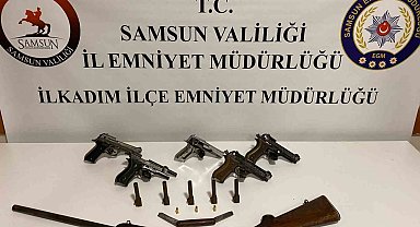 Samsun'da silah ve parçaları ele geçirildi: 1 gözaltı
