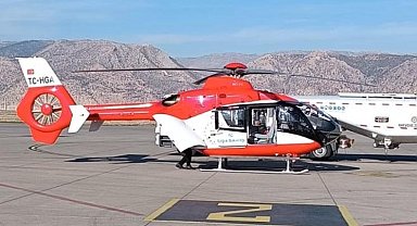 Şırnak'ta ambulans helikopter 60 yaşındaki kalp hastası vatandaş için havalandı