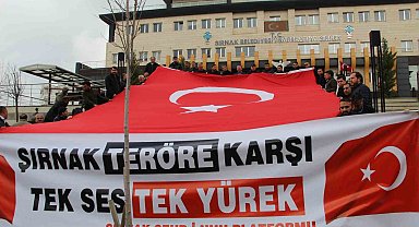 Şırnak'ta terör saldırılarına tepki, Pençe-Kilit operasyonlarına destek