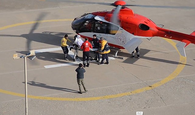 Şırnaklı hasta ambulans helikopter ile Şanlıurfa'ya getirildi