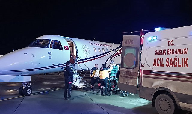 Şırnaklı kadın hasta, ambulans uçakla Ankara'ya sevk edildi