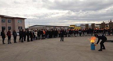 Sivas İl Özel İdaresinde yangın tatbikatı gerçekleştirildi