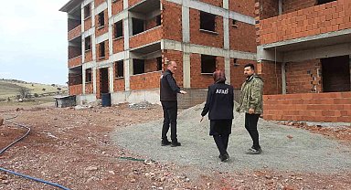 Sivas'ta yapımı süren afet evleri bir bir yükseliyor