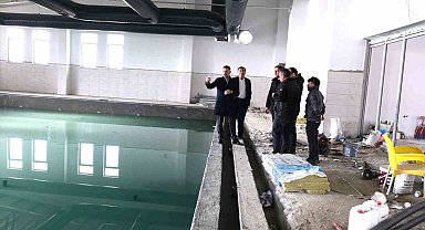 Sivrihisar yarı olimpik kapalı yüzme havuzunda sona yaklaşıldı