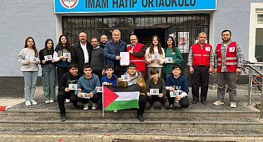 Sungurlu İmam Hatip orta okulundan Filistin'e destek
