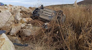 Takla atan otomobilde 3 yaralı