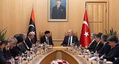 TBMM Başkanı Kurtulmuş, Libya Temsilciler Meclisi Başkanı Salih ile görüştü