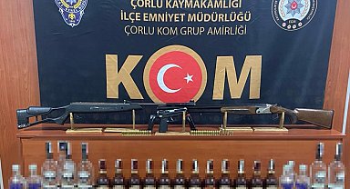 Tekirdağ'da 143 şişe gümrük kaçağı içki ele geçirildi