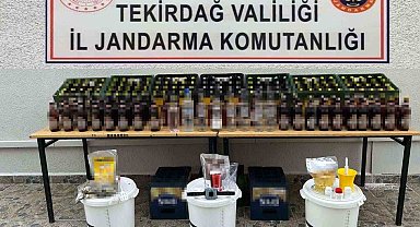 Tekirdağ'da 250 litre sahte alkol ele geçirildi