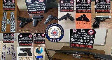 Tekirdağ'da silah ve uyuşturucu ele geçirildi: 20 gözaltı