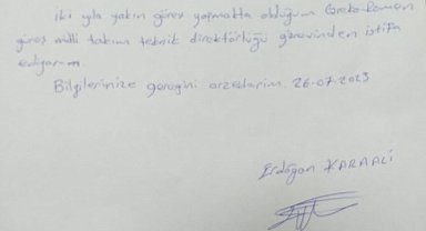 TGF'den Erdoğan Karaali açıklaması