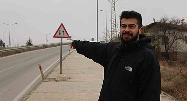 Tokat'ta sürücüleri hayrete düşüren tabela