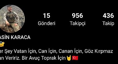 Tokatlı şehidin sosyal medya profilinde bulunan yazı dikkat çekti