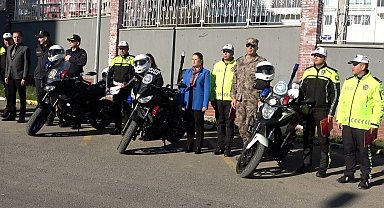 Trafik eğitimini tamamlayan 'Şahinler'e sertifikaları verildi