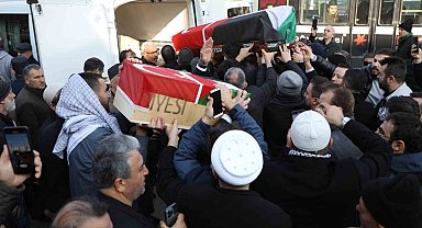 Türkiye'de tedavi gördükleri hastanede hayatını kaybeden 3 Filistinli son yolculuğuna uğurlandı