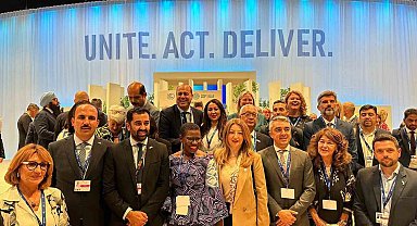 UCLG Başkanı Altay, COP 28 kapsamında düzenlenen Yerel İklim Eylemi Zirvesi'nde konuştu