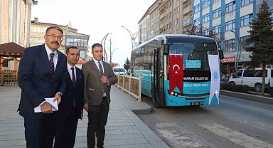 Vali Ali Çelik yeni alınan 2 toplu taşıma aracı törenine katıldı