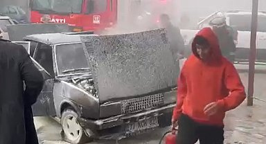 Yalova'da otomobil yangını