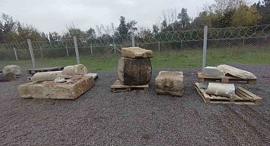 Yalova'da Roma dönemine ait 10 tarihi eser nakledildi