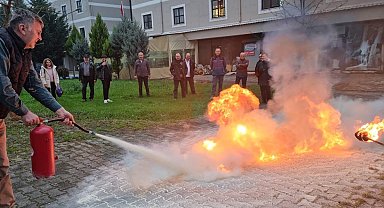 Yangına müdahale ettiler