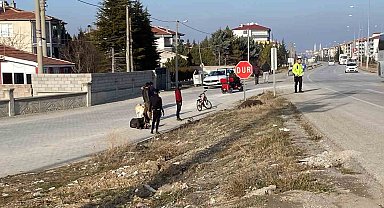 Yola çıkan başıboş eşeklere tır çarptı