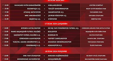 Ziraat Türkiye Kupası'nda 5. tur programı belli oldu
