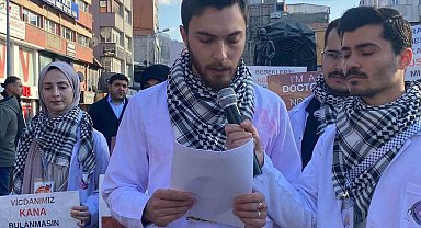 Zonguldak'ta doktorlardan sessiz yürüyüş