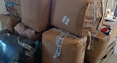 90 koli dolusu markalı tekstil ürünleri gümrükte yakalandı