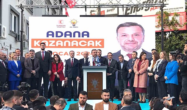 Adana Büyükşehir Belediye Başkan adayı Fatih Mehmet Kocaispir'e görkemli karşılama