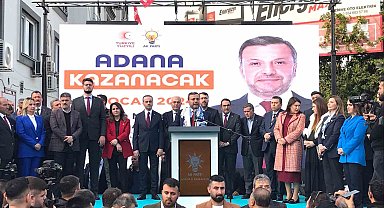 Adana Büyükşehir Belediye Başkan adayı Fatih Mehmet Kocaispir'e görkemli karşılama