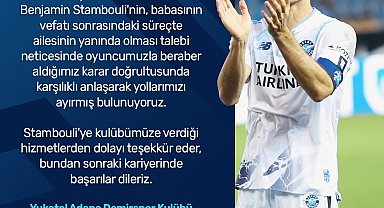Adana Demirspor'da Benjamin Stambouli ile yollar ayrıldı