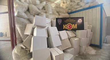 Adana'da 40 milyon 480 bin makaron ele geçirildi